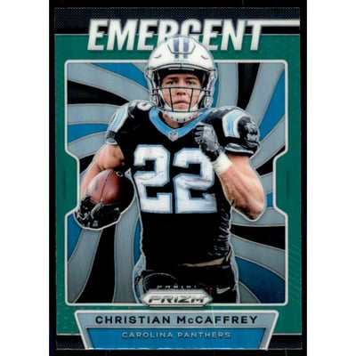 2019 Panini Prizm Emergent Prizms Green #10 Christian McCaffrey