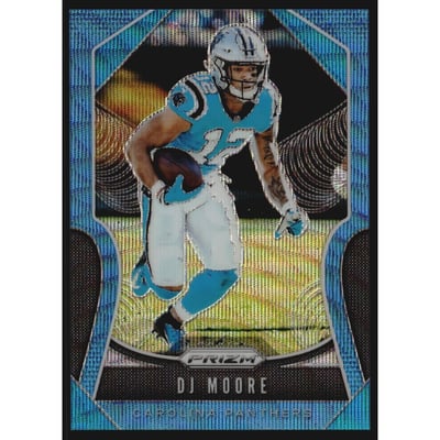 2019 Panini Prizm Prizms Blue Wave #174 D.J. Moore