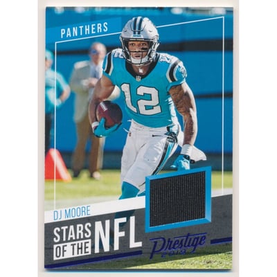 2019 Prestige Stars of the NFL Jerseys Xtra Points Blue #7 D.J. Moore