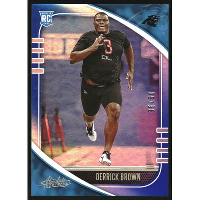 2020 Absolute Spectrum Blue #130 Derrick Brown