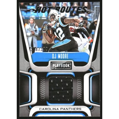 2020 Panini Playbook Hot Routes Jerseys #5 D.J. Moore