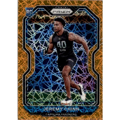 2020 Panini Prizm Prizms Orange Lazer #367 Jeremy Chinn