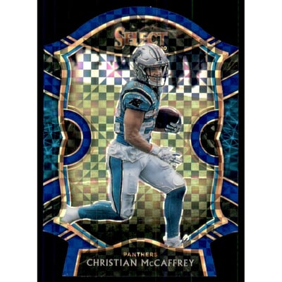 2020 Select Prizm Blue Die Cut #7 Christian McCaffrey