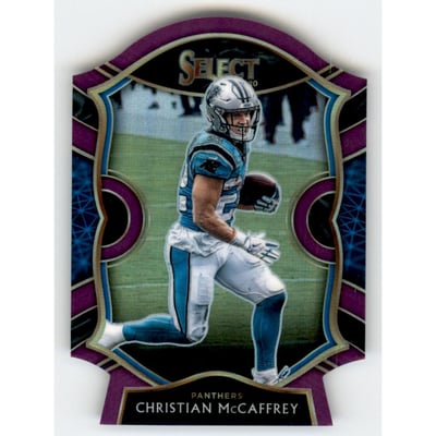 2020 Select Prizm Purple Die Cut #7 Christian McCaffrey