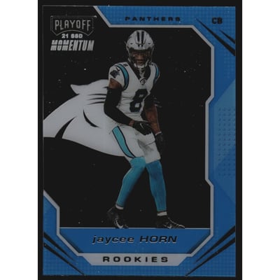 2021 Panini Chronicles Playoff Momentum Rookies Holo Silver #33 Jaycee Horn