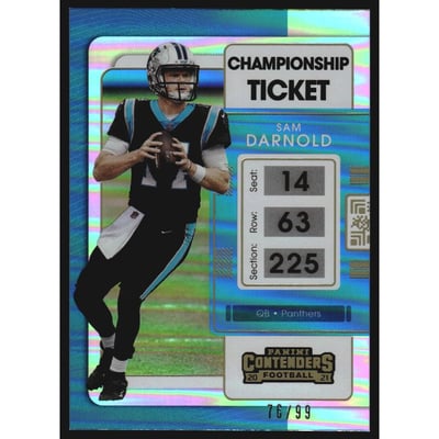 2021 Panini Contenders Championship Ticket #13 Sam Darnold