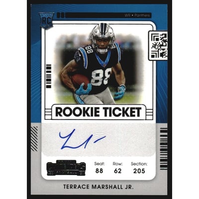 2021 Panini Contenders #120A Terrace Marshall Jr. AU RC