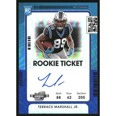 2021 Panini Contenders Optic Blue #120 Terrace Marshall Jr. AU/30