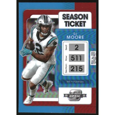 2021 Panini Contenders Optic Red #28 D.J. Moore