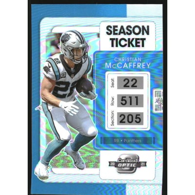 2021 Panini Contenders Optic Silver #29 Christian McCaffrey