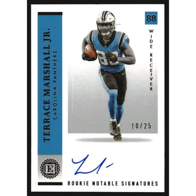 2021 Panini Encased Rookie Notable Signatures Gold #RNSTM Terrace Marshall Jr.