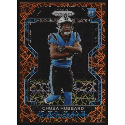 2021 Panini Prizm Prizms Lazer #355 Chuba Hubbard
