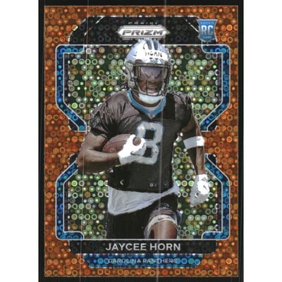2021 Panini Prizm Prizms Orange Disco #373 Jaycee Horn
