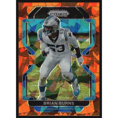 2021 Panini Prizm Prizms Orange Ice #316 Brian Burns