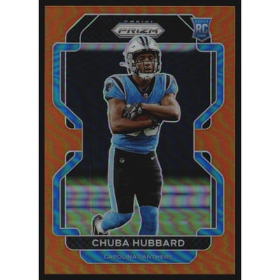 2021 Panini Prizm Prizms Orange #355 Chuba Hubbard