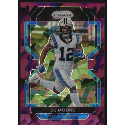 2021 Panini Prizm Prizms Purple Ice #311 D.J. Moore