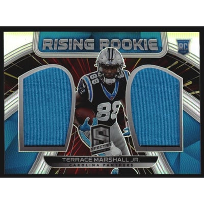 2021 Panini Spectra Rising Rookie Materials Hyper #17 Terrace Marshall Jr.