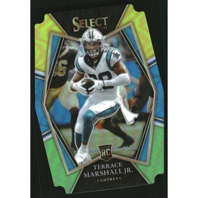 2021 Select Prizm Green and Yellow Die Cut #162 Terrace Marshall Jr.