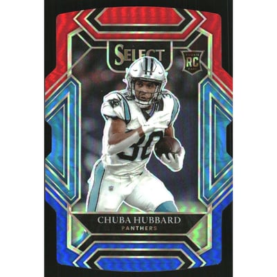2021 Select Prizm Red and Blue Die Cut #276 Chuba Hubbard
