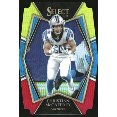 2021 Select Prizm Red and Yellow Die Cut #107 Christian McCaffrey