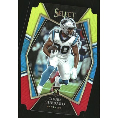 2021 Select Prizm Red and Yellow Die Cut #176 Chuba Hubbard