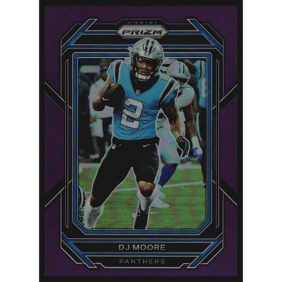 2022 Panini Prizm Prizms Purple #41 D.J. Moore