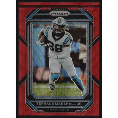 2022 Panini Prizm Prizms Red Wave #43 Terrace Marshall Jr.