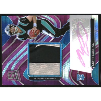 2022 Panini Spectra Neon Pink #228 Matt Corral JSY AU