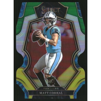 2022 Select Prizm Green and Yellow Die Cut #115 Matt Corral