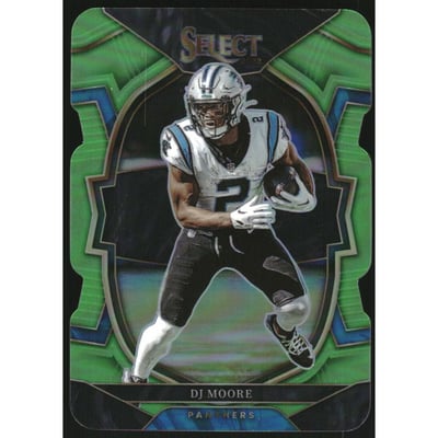 2022 Select Prizm Neon Green Die Cut #32 D.J. Moore