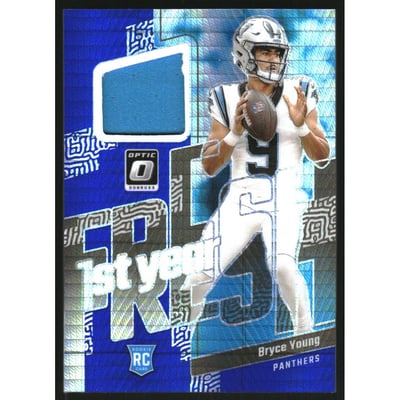 2023 Donruss Optic First Year Fresh Jerseys Blue Hyper #4 Bryce Young