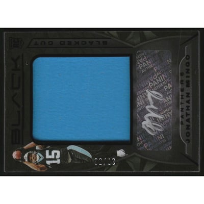 2023 Panini Black Blacked Out Jersey Autographs #11 Jonathan Mingo