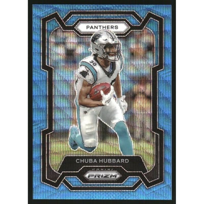2023 Panini Prizm Prizms Blue Wave #40 Chuba Hubbard