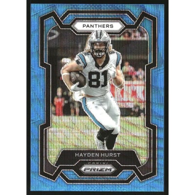 2023 Panini Prizm Prizms Blue Wave #42 Hayden Hurst
