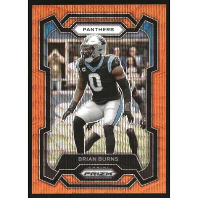 2023 Panini Prizm Prizms Orange Wave #39 Brian Burns