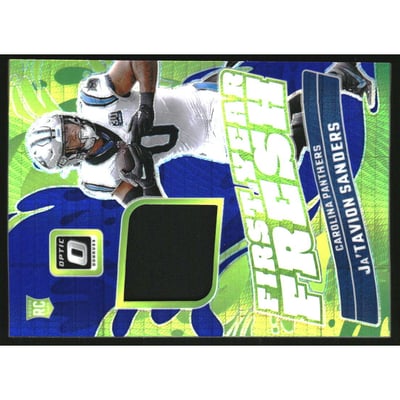 2024 Donruss Optic First Year Fresh Jerseys Blue Hyper #16 Ja'Tavion Sanders