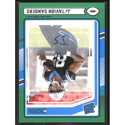 2024 Donruss Rated Rookies Autographs Green #317 Ja'Tavion Sanders