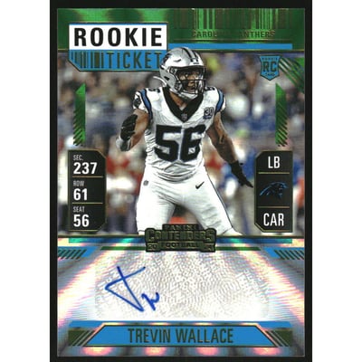 2024 Panini Contenders Opening Kickoff Ticket #205 Trevin Wallace AU