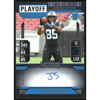 2024 Panini Contenders Playoff Ticket #126 Ja'Tavion Sanders AU