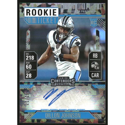 2024 Panini Contenders Variation Cracked Ice #151 Dillon Johnson