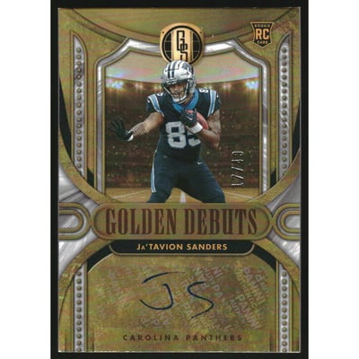 2024 Panini Gold Standard Golden Debuts Autographs White Gold #20 Ja'Tavion Sanders