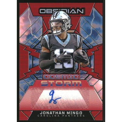 2024 Panini Obsidian Cosmic Storm Signatures Red #7 Jonathan Mingo