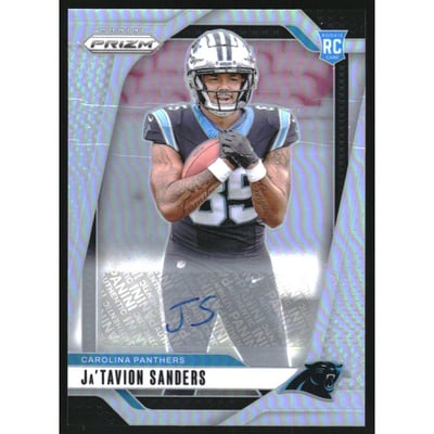 2024 Panini Prizm Autographs Prizms Silver #343 Ja'Tavion Sanders