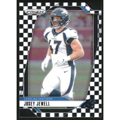 2024 Panini Prizm Prizms Black and White Checker #42 Josey Jewell