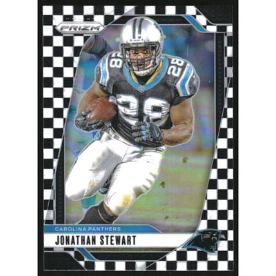 2024 Panini Prizm Prizms Black and White Checker #45 Jonathan Stewart