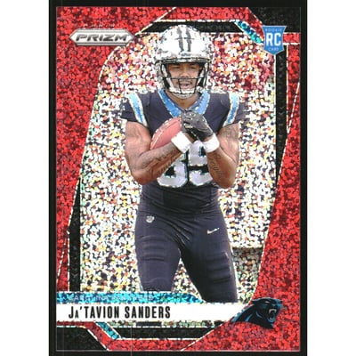 2024 Panini Prizm Prizms Red Sparkle #343 Ja'Tavion Sanders