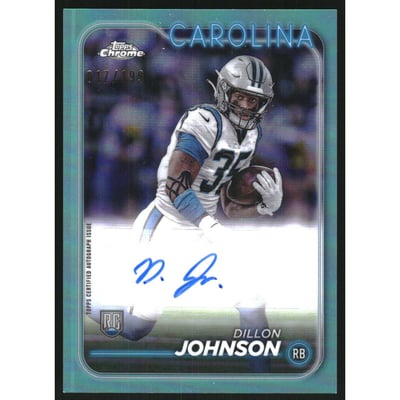 2024 Topps Chrome Rookie Autographs Aqua Refractors #RADJO Dillon Johnson