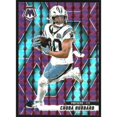 2025 Panini Mosaic Mosaic Purple #193 Chuba Hubbard
