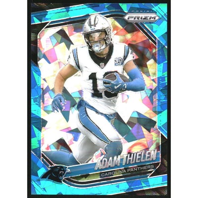 2025 Panini Prizm Prizms Blue Ice #189 Adam Thielen