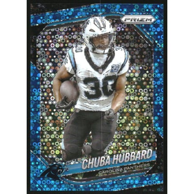 2025 Panini Prizm Prizms No Huddle Blue #237 Chuba Hubbard